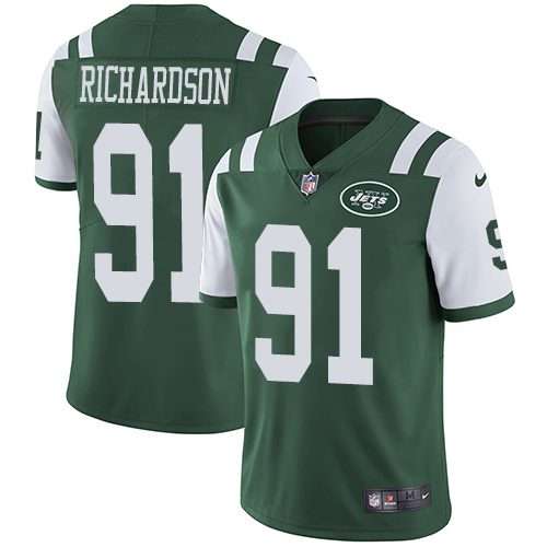Nike Jets #91 Sheldon Richardson Green Team Color Men's Stitched NFL Vapor Untouchable Limited Jersey - Click Image to Close